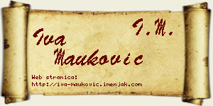 Iva Mauković vizit kartica